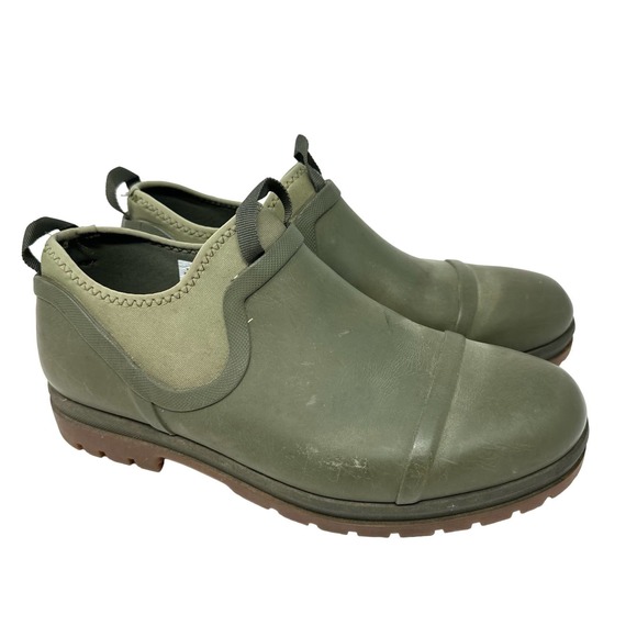 L.L. Bean Shoes - LL Bean Wellies Shoes Womens Size 10 Green Rubber Slip On Waterproof Rain Boots